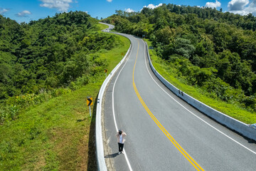 The zigzag road is similar to the number 3. This road is built on a mountain, past the forest in Nan, Thailand, so it will have good scenery, be famous, and have tourists who come to take pictures.