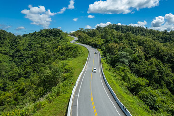 The zigzag road is similar to the number 3. This road is built on a mountain, past the forest in Nan, Thailand, so it will have good scenery, be famous, and have tourists who come to take pictures.