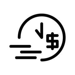 time is money icon or logo isolated sign symbol vector illustration - high quality black style vector icons
