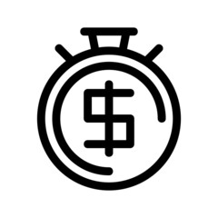 time is money icon or logo isolated sign symbol vector illustration - high quality black style vector icons
