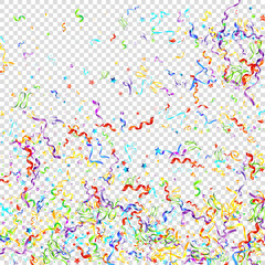 Color serpentine carnival red spiral ribbon curly