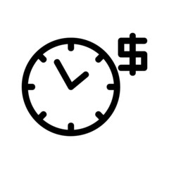 time is money icon or logo isolated sign symbol vector illustration - high quality black style vector icons
