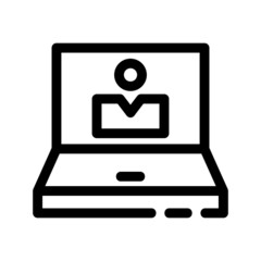 video conference icon or logo isolated sign symbol vector illustration - high quality black style vector icons
