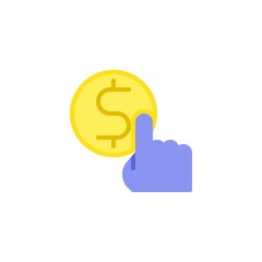 Monetization flat icon