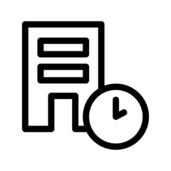 work time icon or logo isolated sign symbol vector illustration - high quality black style vector icons
