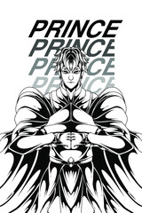 prince of lightning illustration line art