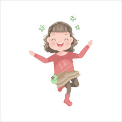 little girl expressions  feelings and gestures of positive