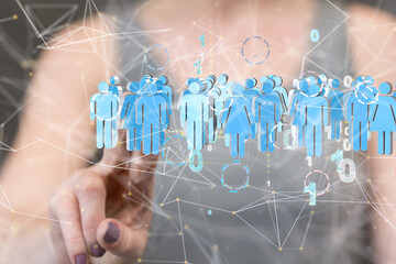 Global network. Blockchain. 3D illustration. Neural networks and artificial intelligence. Abstract