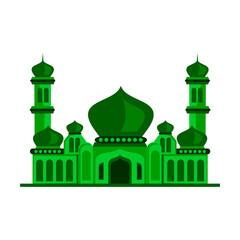 Vector mosque with flat design style