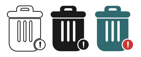Trash button icon template