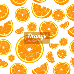 Wallpaper with orange fruit vector