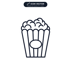 popcorn icon symbol template for graphic and web design collection logo vector illustration - obrazy, fototapety, plakaty