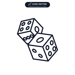 dices icon symbol template for graphic and web design collection logo vector illustration