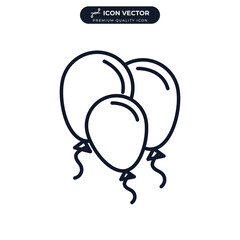 balloons icon symbol template for graphic and web design collection logo vector illustration