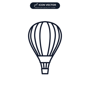 hot air balloon icon symbol template for graphic and web design collection logo vector illustration