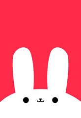 シンプルなうさぎの背景素材