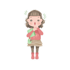 little girl expressions  feelings and gestures of positive