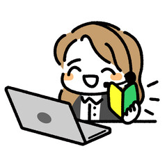 コールセンター　表情　女性　