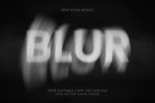 Blur Editable Text effect Horror Style