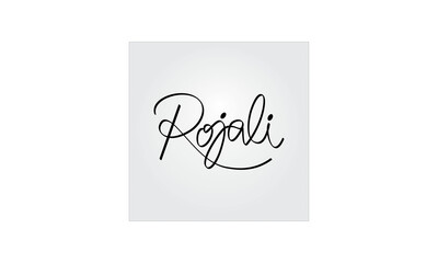 rojali hand writing vector design illustrarion line art