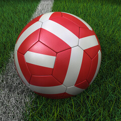 Fototapeta na wymiar Soccer Ball with Austrian Flag