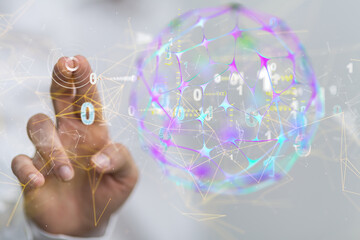 Business intelligence analyst dashboard on virtual