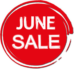 June Sale banner. Sale offer price sign. Brush vector banner. Discount text. Vector