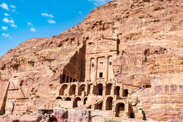 Petra, Wadi Musa, Jordan - June 6 2019: Petra, the city carved into the rock