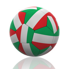 Obraz premium Isolated Soccer Ball with Italian Flag