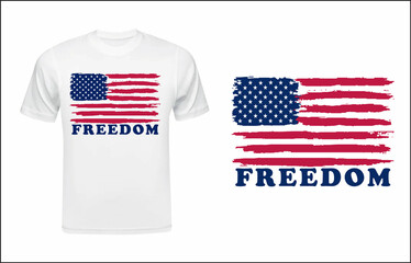 Fototapeta na wymiar American Flag Freedom Design