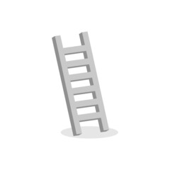 3d aluminum ladder concept in minimal cartoon style