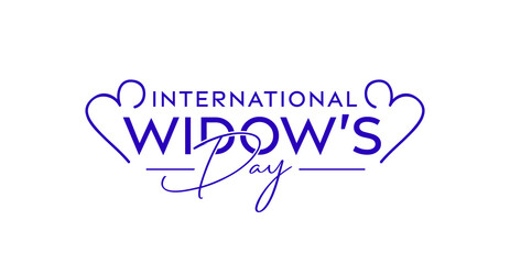Fototapeta premium Abstract International Widow’s Day logo design, Widow’s Day or widows day with love design