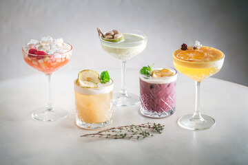 Beautiful Cocktails on Bar, Alcohol Cocktails, Beverages