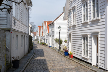 Fototapeta premium Architecture of Old City of Stavanger, Norway