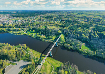 white rose bridge alytus, lithuania
highest pedestrian bridge in lithuania and Alytus mound, baltosios rozes tiltas alytus, lietuva