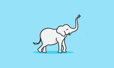 flat elephant Illustration