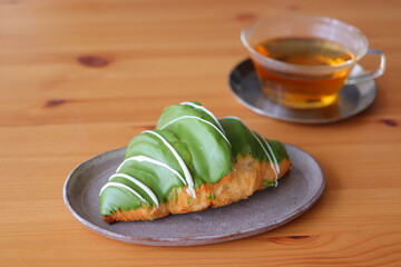 抹茶パン　クロワッサン　朝食
