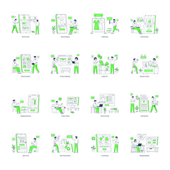 Collection of Ecommerce Flat Illustrations