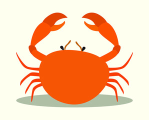 sea ​​crab vector illustration. Often consumed as seafood.