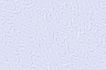 White minimalist organic rounded maze lines background in the Neumorphism style. Abstract 3d illustration