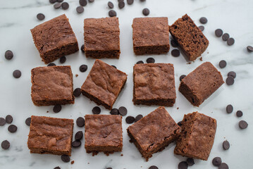 brownie cake. Dark chocolate brownie 