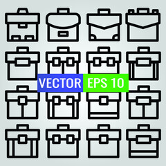 Icon collection of Suitcase icon  on  background- baggage high quality black style for web design or mobile app.
