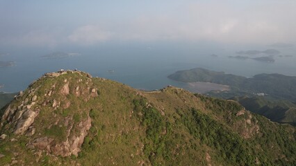 peak of Lantau peak in Hong Kong, one of highest mount