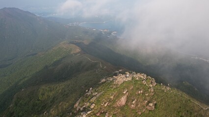 Obraz premium peak of Lantau peak in Hong Kong, one of highest mount