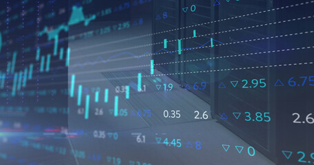 Image of data processing over computer servers