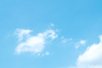 Background with clouds scatter on blue sky, beautiful nature