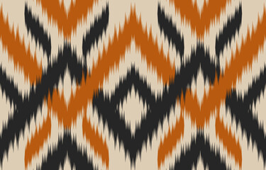 Ethnic ikat seamless pattern in tribal. American and Mexican style. Design for background, wallpaper, illustration, fabric, clothing, carpet, textile, batik, embroidery.