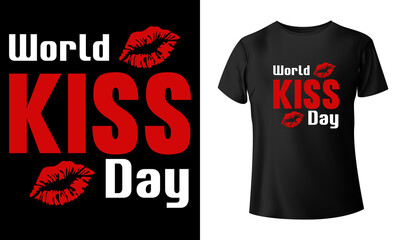World  Kiss Day T-Shirt Design