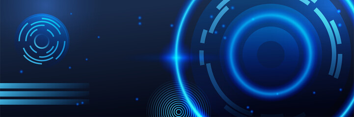 abstract blue technology banner design