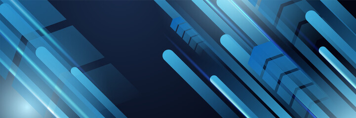 abstract blue technology banner design